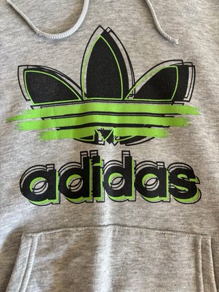 Vintage Adidas Grey Graphic Hoodie