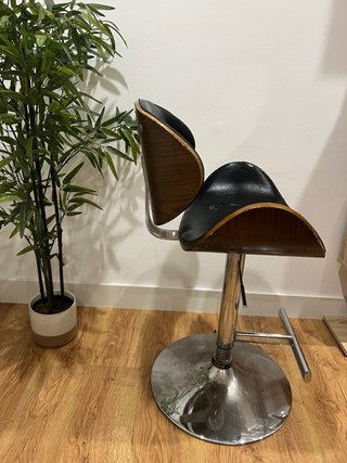 Taburete / Silla de Bar Negra y Marrón