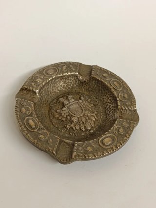 Cenicero de bronce con escudo águila imperial