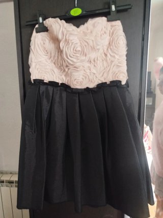 Vestido de fiesta bicolor