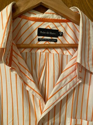Camisa Pedro del Hierro Rayas Naranja Talla XXL