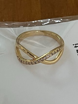Anillo Infinito Baño Oro 18kt Circonitas