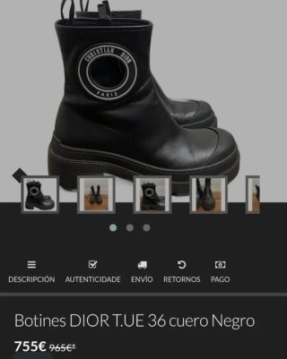 Botas Christian Dior Negras