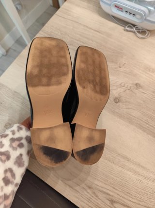 Mocasines Zara charol negros talla 39.