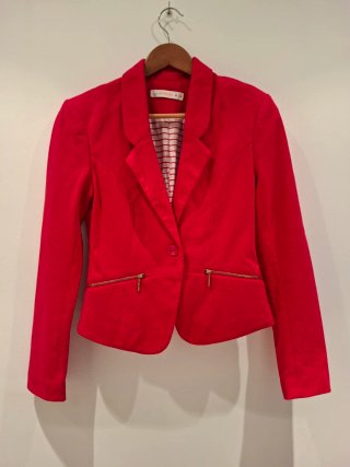 Americana Rosa Fucsia Initials Talla M