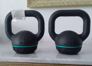 2 Mancuernas Kettlebell Decathlon 6kg
