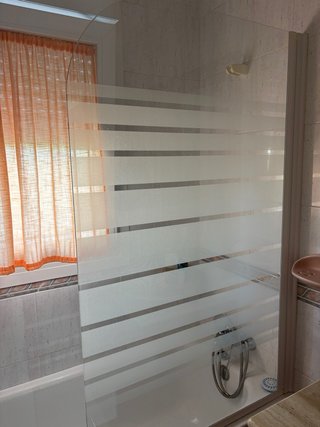 Mampara de bañera de cristal
