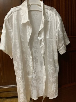 Camisa Blanca Estampada Talla S