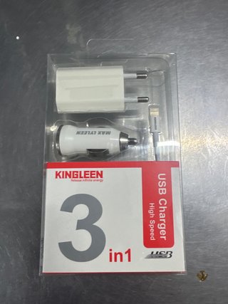 Cargador KINGLEEN 3 en 1 USB Alta Velocidad