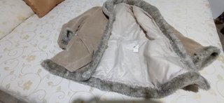 Abrigo Vintage con Pelo Sintético