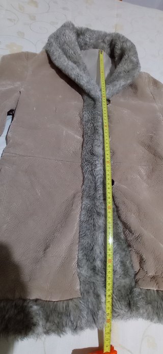 Abrigo Vintage con Pelo Sintético