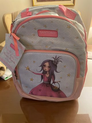 Mochila Santoro Azul Cielo y Rosa