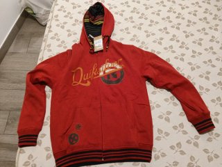 Sudadera con capucha Quiksilver roja