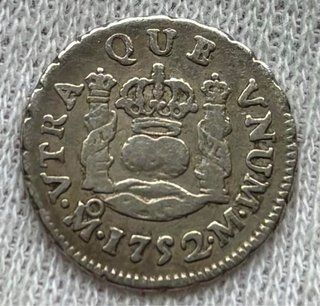 Moneda PLATA 1/2 Real 1752 Mexico FERNANDO VII