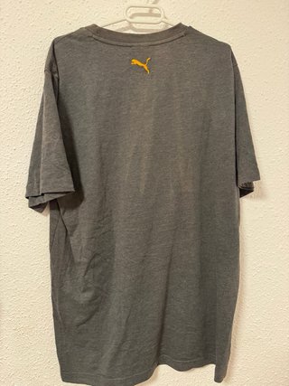 Camiseta Puma Gris Logo Naranja