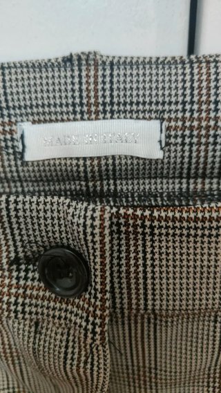 Pantalones de cuadros y beige marrones