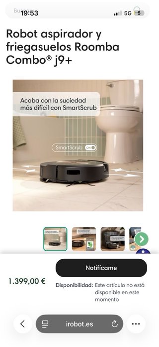 Robot Aspirador Roomba con Base