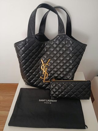 Bolso Saint Laurent Negro Acolchado