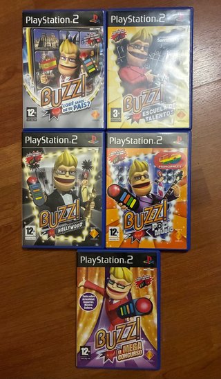 Colección Buzz Ps2 (5 Juegos)