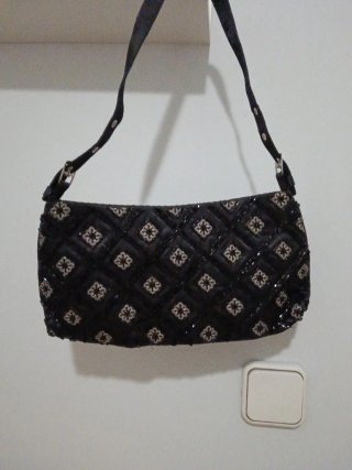 Bolso fiesta pedrería negro