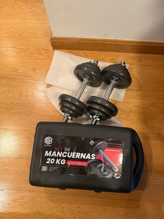Mancuernas Ajustables ManiBoom 20kg (Kit 3 en 1)