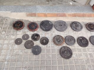 Discos de hierro Domyos 1kg, 2kg, 5kg, 10kg
