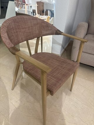 Sillón con Estructura metálica efecto madera