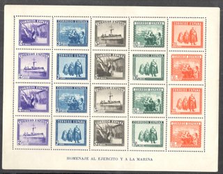 1938 Homenaje Ejercito y Marina España Sellos