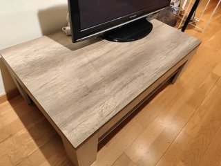 Mesa de centro madera sofá