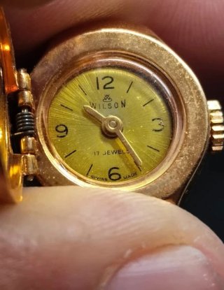 Anillo Reloj Vintage Wilson Swiss