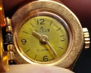 Anillo Reloj Vintage Wilson Swiss