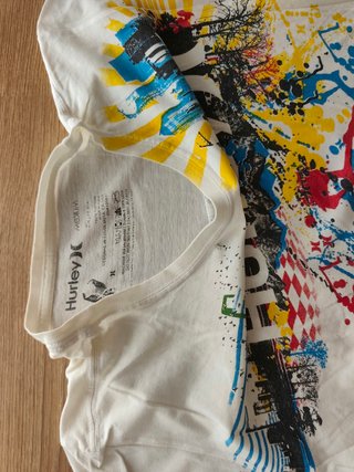 T-shirt Hurley Branca Estampada