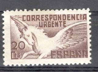20 cts. Correo Urgente España Pegaso