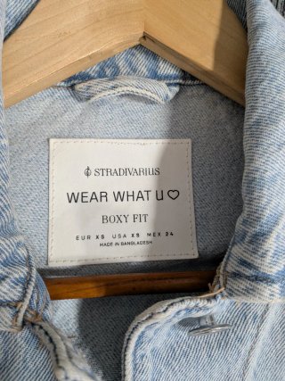 Chaqueta vaquera Stradivarius Boxy Fit Talla XS