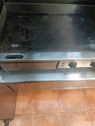 Plancha profesional acero inoxidable 75cmx43cm
