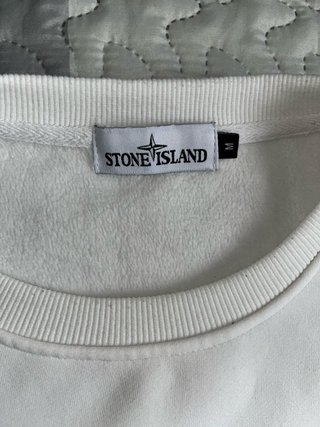 Sudadera Stone Island Blanca Talla M