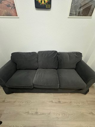 Sofá de 3 plazas gris del Ikea
