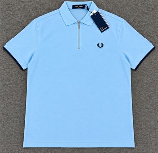 Polo Fred Perry Azul con Cremallera