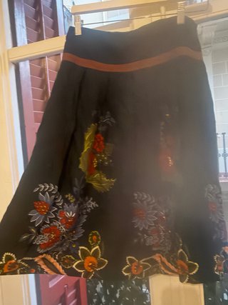 Falda Negra Estampada