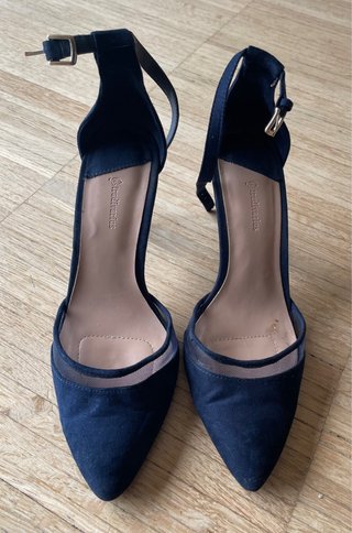Zapatos de tacón azul Stradivarius