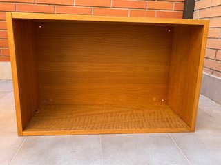 Conjunto de escritorio y estantes de madera maciza