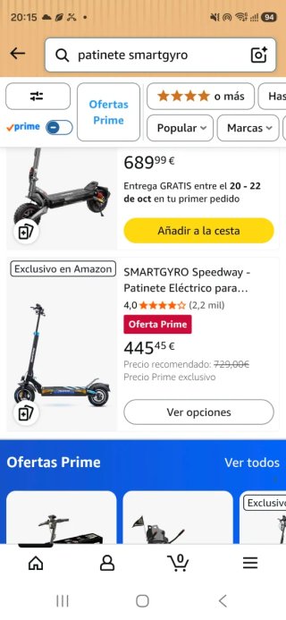 Patinete Eléctrico Smartgyro