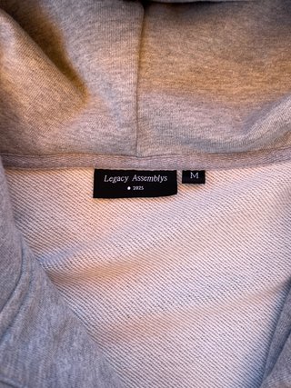 Sudadera con cremallera gris de alta calidad