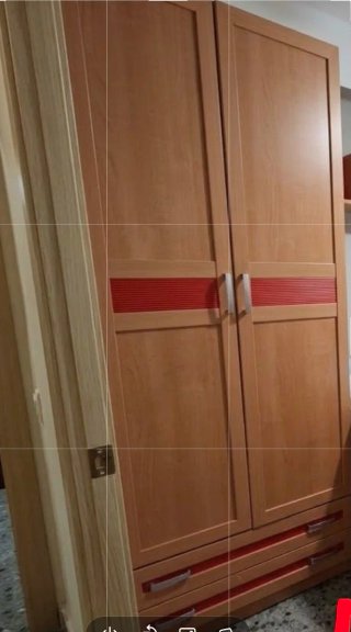Armario juvenil madera con cajones