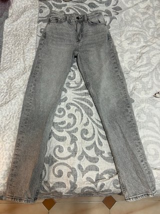 Pantalones Tejanos Largos Grises
