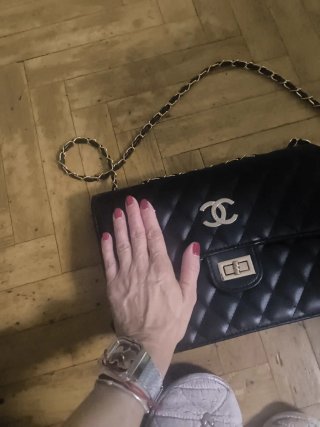 Bolso de vestir acolchado negro