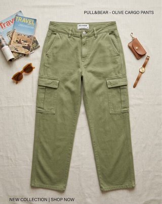 Pantalón Cargo Pull&Bear Verde