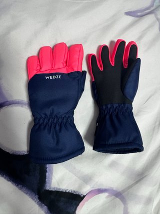 Guantes de Nieve Wedze Azul y Rosa