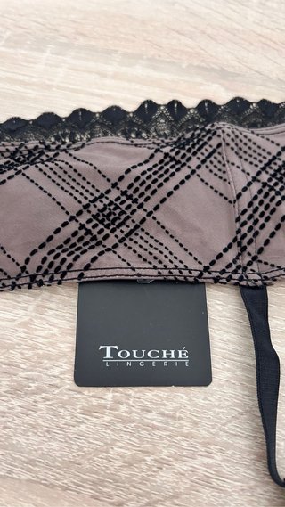 Liguero Touche marrón cuadros negros talla M