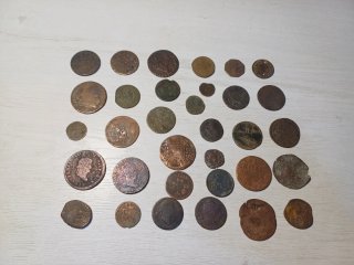 LOTE MONEDAS COBRE MARAVEDIS Y VARIOS